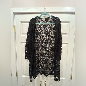 L.A. Hearts crochet open cardigan